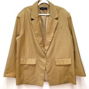 Lioness Oversized Single Button Blazer Large Tan Office Workwear Business Casual